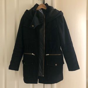 Black Kooples Hooded Winter Parka: Size XS